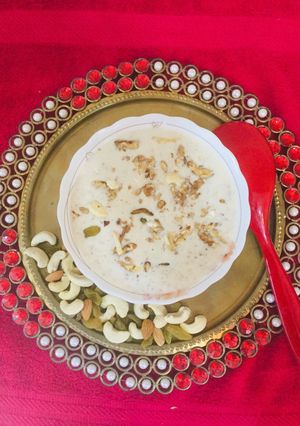 A picture of #Dry fruits Broken Wheat Porridge.