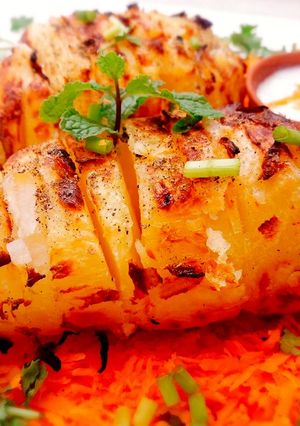 A picture of Grilled Skewered Potatoes.