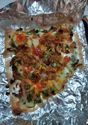 Hình của món Bánh tráng nướng.