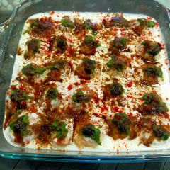 A picture of Dahi Vada.
