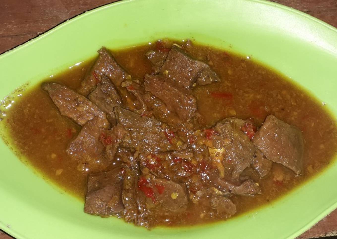 Rendang daging sapi ala Roma