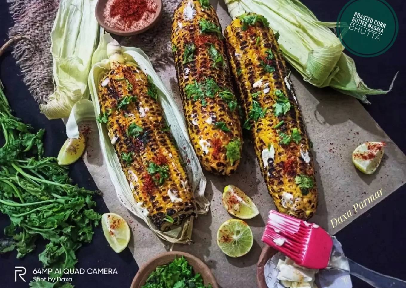 Roasted Corn Butter Masala Bhutta
