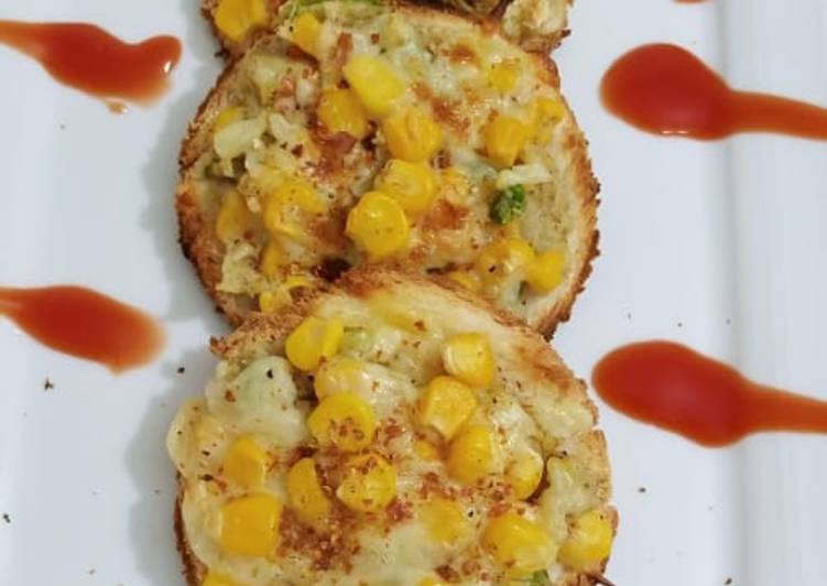 Simple Way to Prepare Super Quick Homemade Sweetcorn toasts 🍞🌽🌽