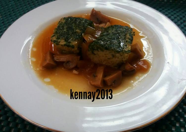 Resep Tofu Bayam Saus Tiram ala KenNay😀 yang Enak Banget