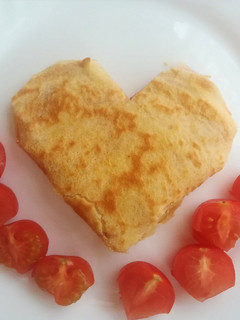 Foto de Crepe Coração de Queijo e Salame