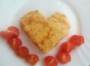 Foto de Crepe Coração de Queijo e Salame