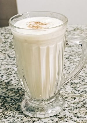 A picture of Banana Soyamilk Smoothie.