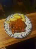 Cerdo, en salsa de tomate y miel