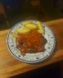 Cerdo, en salsa de tomate y miel