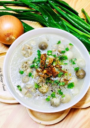 Hình của món Cháo Bò Viên.