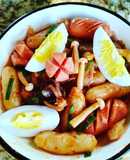 Bánh gạo nhân phô mai tokbokki Hàn Quốc sốt cay siêu ngon ^^