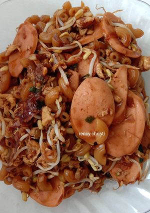 Foto resep Toge Makaroni Campur ~ dengan telur dan sosis