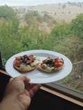 Pizza de cochayuyo al pesto