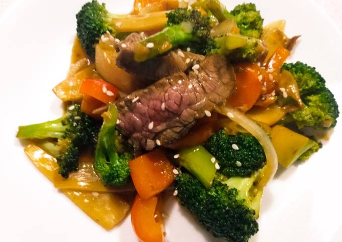 Teriyaki beef stir-fry