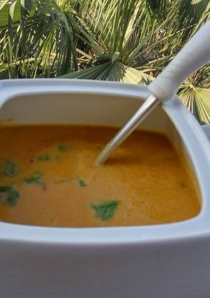 A picture of Egyptian Lentil Soup.