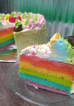 Foto resep Rainbow Cake kukus