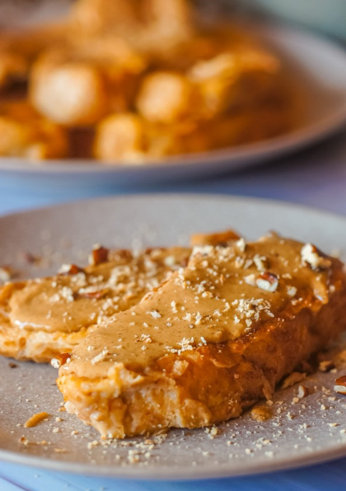 Una foto de Torrijas saludables sabor kinder