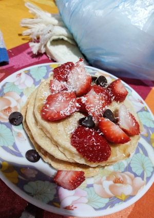 Una foto de Panqueques de avena fit
