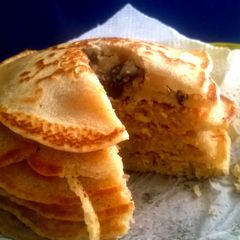 A picture of Raisins Eggless Pancakes.
