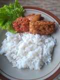 Pecel ayam + sambal terasi
