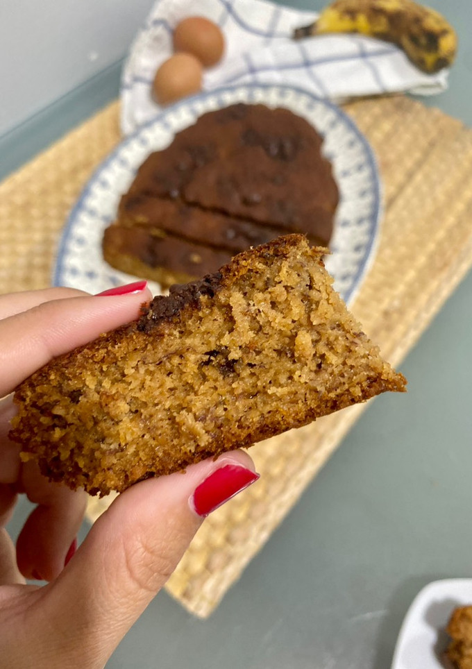Una foto de Banana bread con chocolate