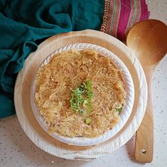 Maharashtrian Sweet Potato Upma.(Ratalyacha kees) A picture of Maharashtrian Sweet Potato Upma.(Ratalyacha kees).