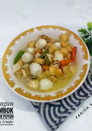 Foto resep Jangan lombok telur puyuh tahu tempe