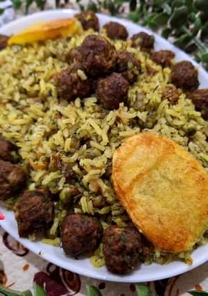 عکسی از دستور نخود پلو(نخود فرنگی)😋