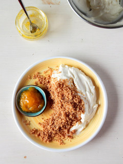 Una foto de Cheesecake de mango y mascarpone