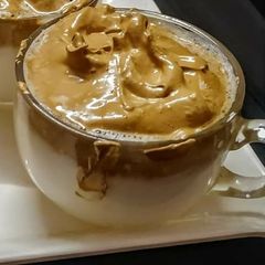 A picture of Dalgona coffee(hot version).