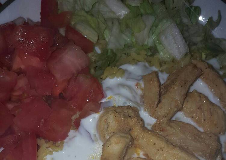رز بالصلصه البيضاء