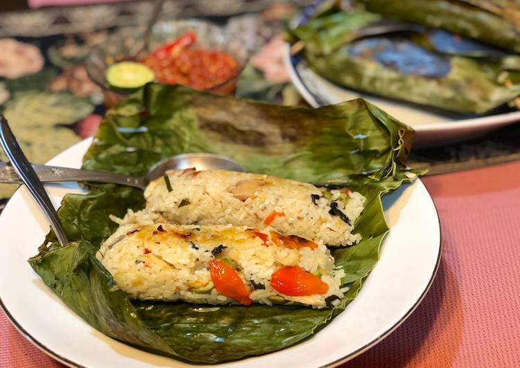 Resep Nasi bakar cumi semerbak🐙