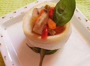 Una foto de Escabeche de verduras y hongos shiitake