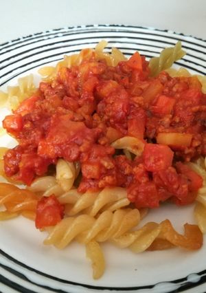 Una foto de Macarrones a la Bolognesa