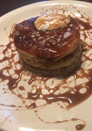 Una foto de Torre de hotcake sin tacc y sin huevo