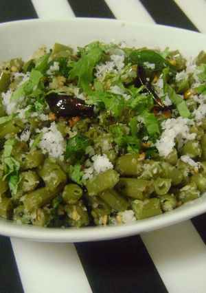 A picture of Beans Poriyal.