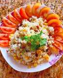 Cơm trộn vét tủ (thịt heo ram và trứng chiên) 😆