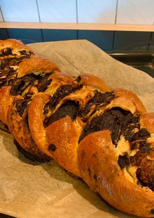 Kakaós fonott kalács recept fotója