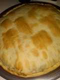 Tarta casera de pollo con morrón verde y cebolla