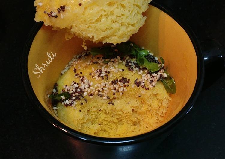 Mug Dhokla In Microwave