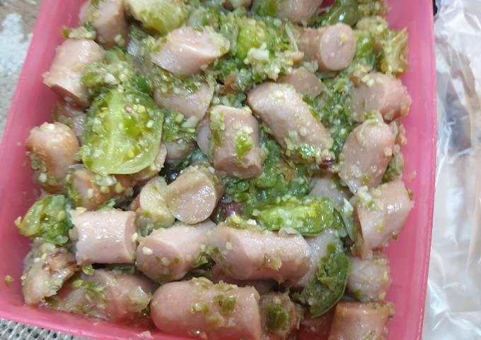 Cara Gampang Menyiapkan Sosis cabe hijau (menu sahur praktis), Lezat