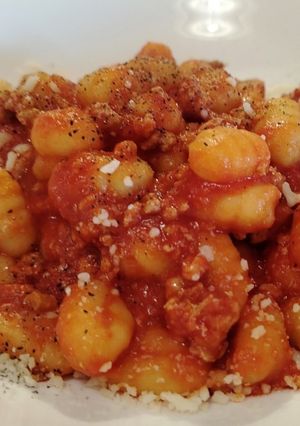 Foto di Chicchi di Patate con Tritato Misto e Tritato di Cinghiale