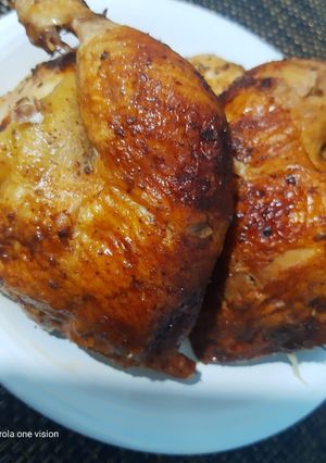 Una foto de Pollo a la brasa en casa