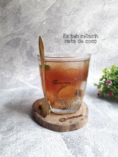 Foto resep Es teh selasih nata de coco