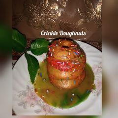 A picture of Crinkle Glazed Doughnuts.