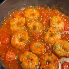 A picture of Gochujang shrimp 🦐✨.