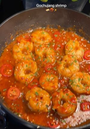 A picture of Gochujang shrimp 🦐✨.