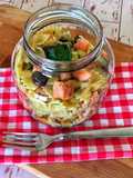 Cold Pasta with Smoked Salmon and Zucchini