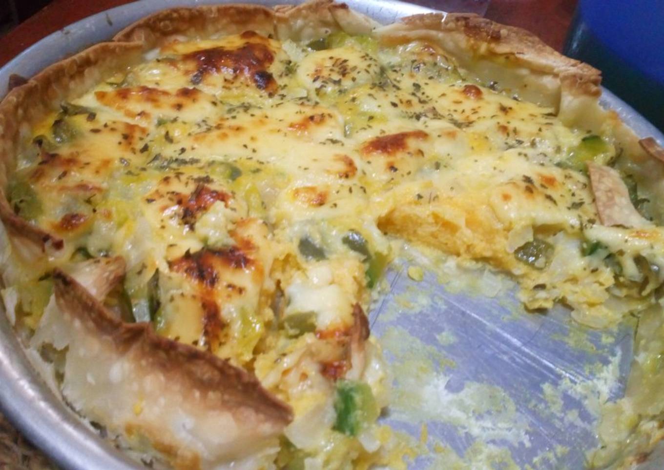 Tarta de zapallito y calabaza