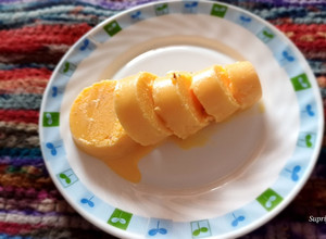 A picture of Mango almond kulfi.